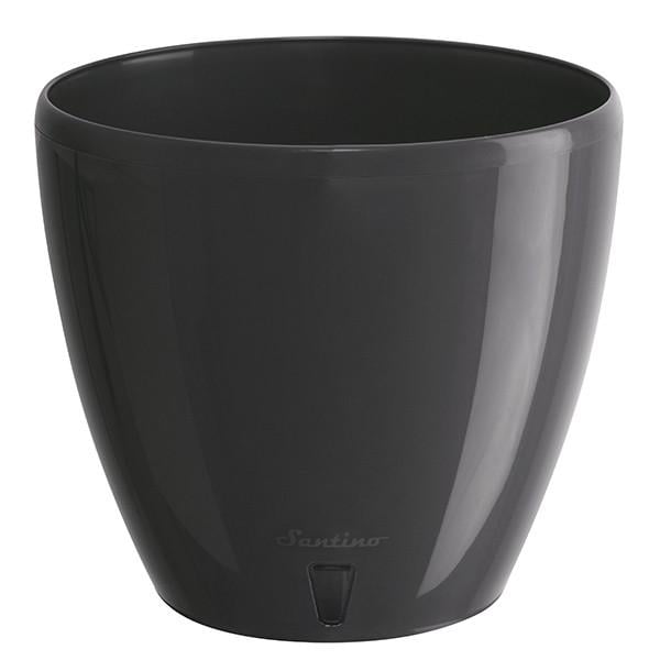 Горшок для цветов Santino DECO TWIN PLUS с картриджем 5,8 л Антрацитовый (DTWC58ANT) - фото 1