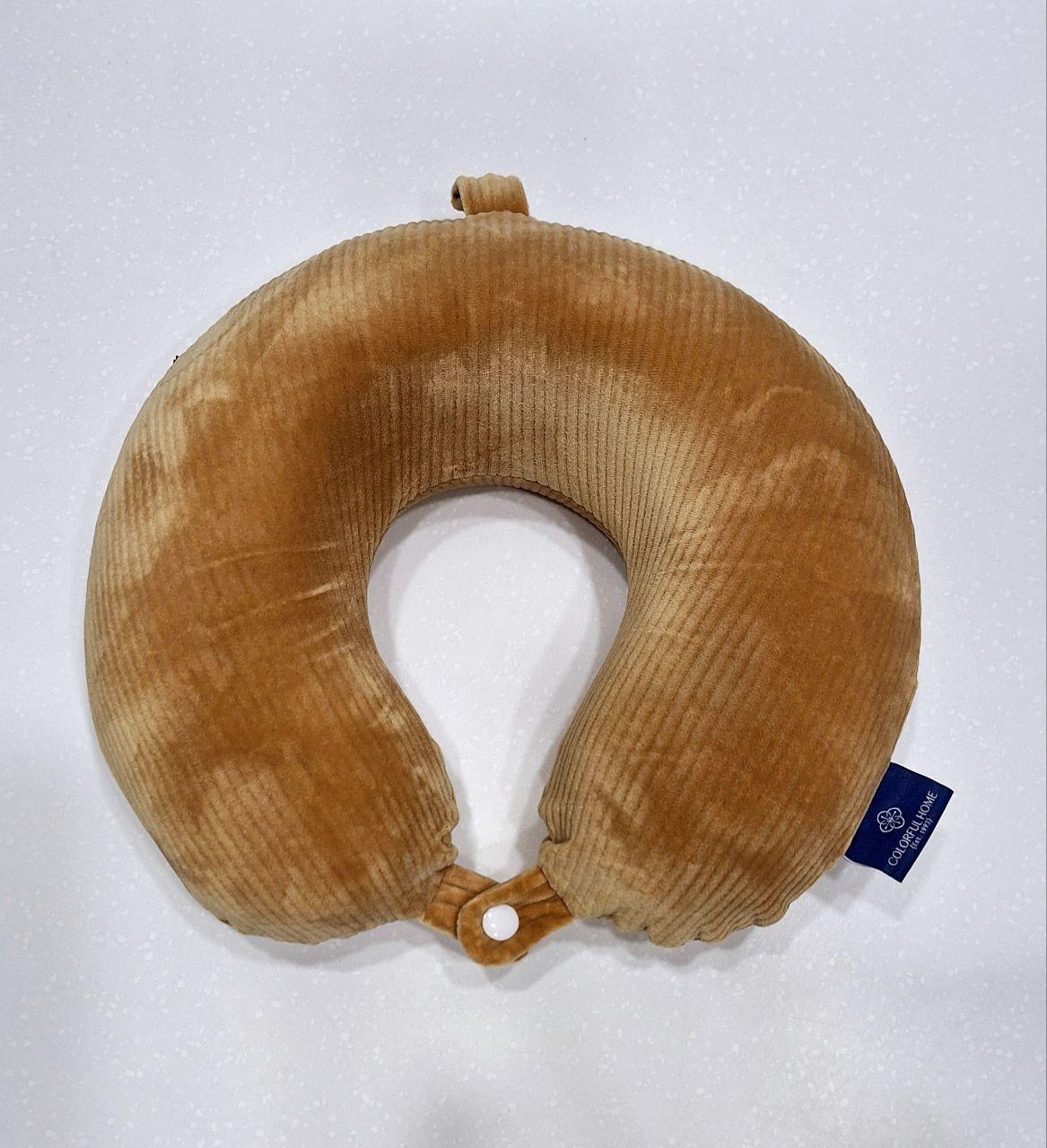 Подушка-рогалик дорожня Colorful Home з ефектом пам'яті Бежевий (722)