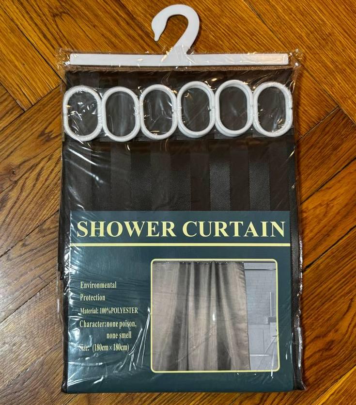 Штора для ванной Chaoya текстильная 180х180 см Черный (AWN-00074) - фото 2 Штора для ванной Chaoya текстильная 180х180 см Черный (AWN-00074) - фото 2