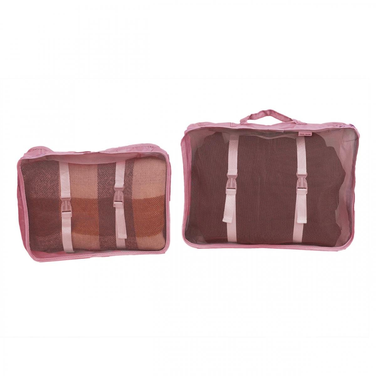 Набір органайзерів для подорожей 8в1 нейлон Рожевий (КДО-40-53) - фото 3 Набір органайзерів для подорожей 8в1 нейлон Рожевий (КДО-40-53) - фото 3