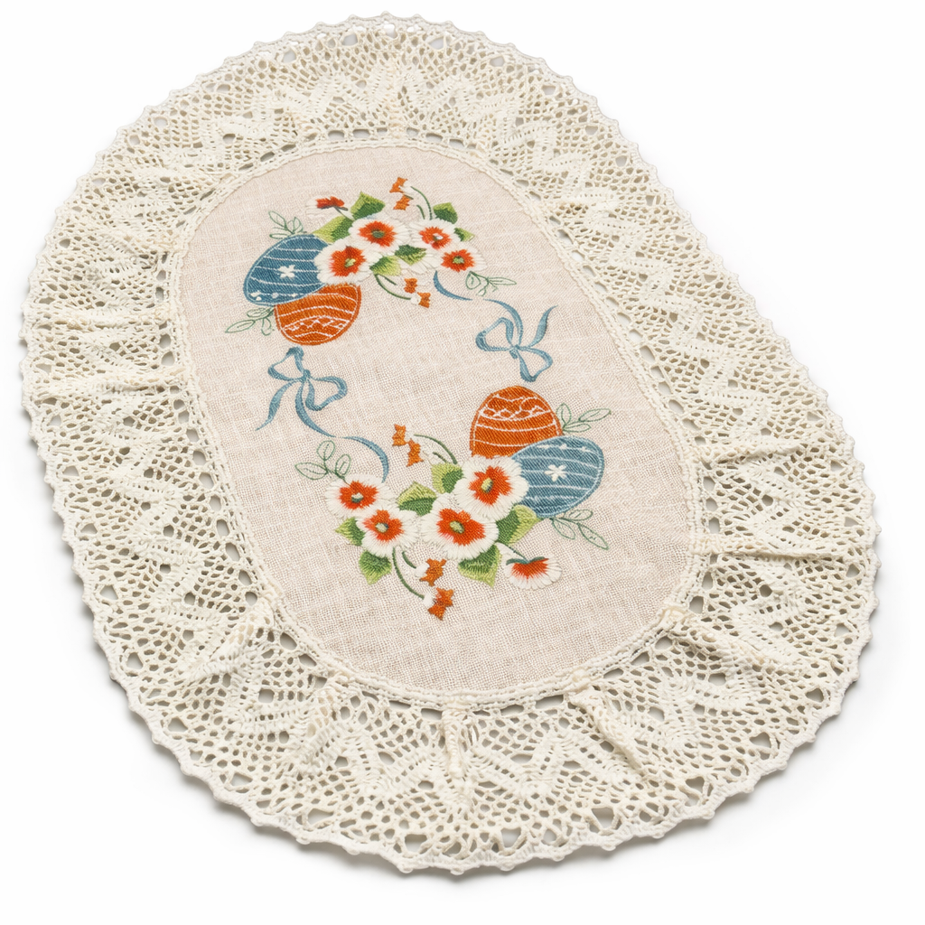 Серветка великодня Писанки з квітами для пасхального кошика (9903)