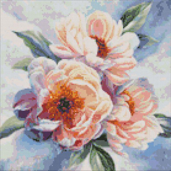 Алмазная мозаика Идейка Красота пионов 40x40 см (Id-AMO7284)