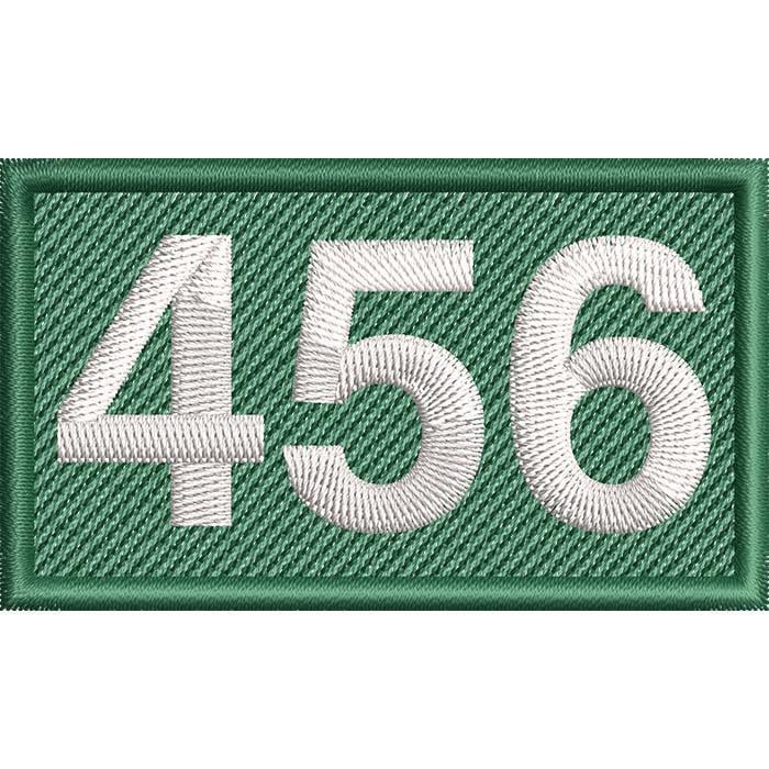 Нашивка патч номер игрока 456 Сон Ги Хун из сериала Игра в Кальмара 7,5x4,5 см (20420508)