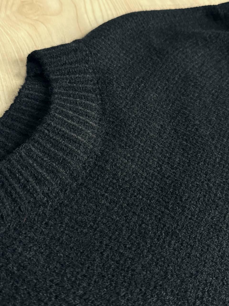 Свитер женский Fancy Matinee 539 оверсайз однотонный OS Черный (5304) - фото 6