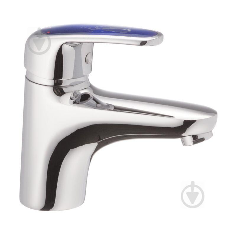 Смеситель для умывальника Haiba MAGIC 001 с синей ручкой (HB0662)