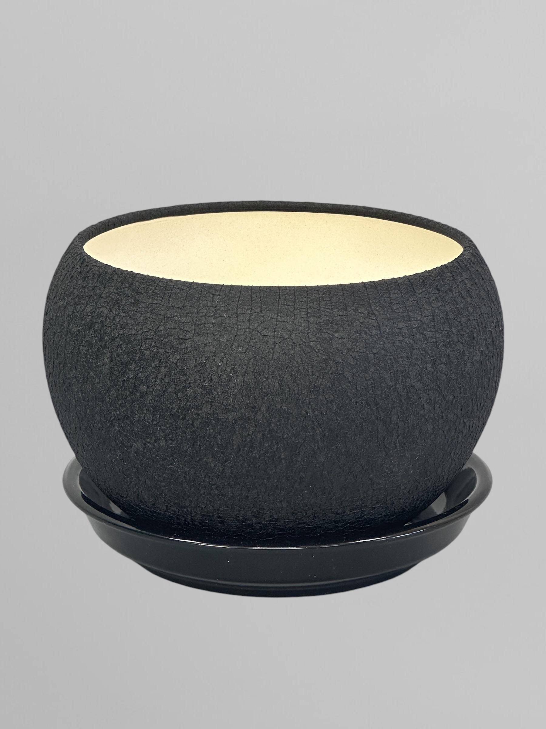 Горшок для цветов керамический Шар шелк 1,4 л Черный (Г01010) - фото 2 Горшок для цветов керамический Шар шелк 1,4 л Черный (Г01010) - фото 2