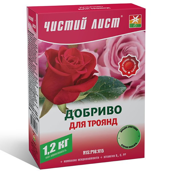 Удобрение для роз Чистый лист 1,2 кг (47f333da)