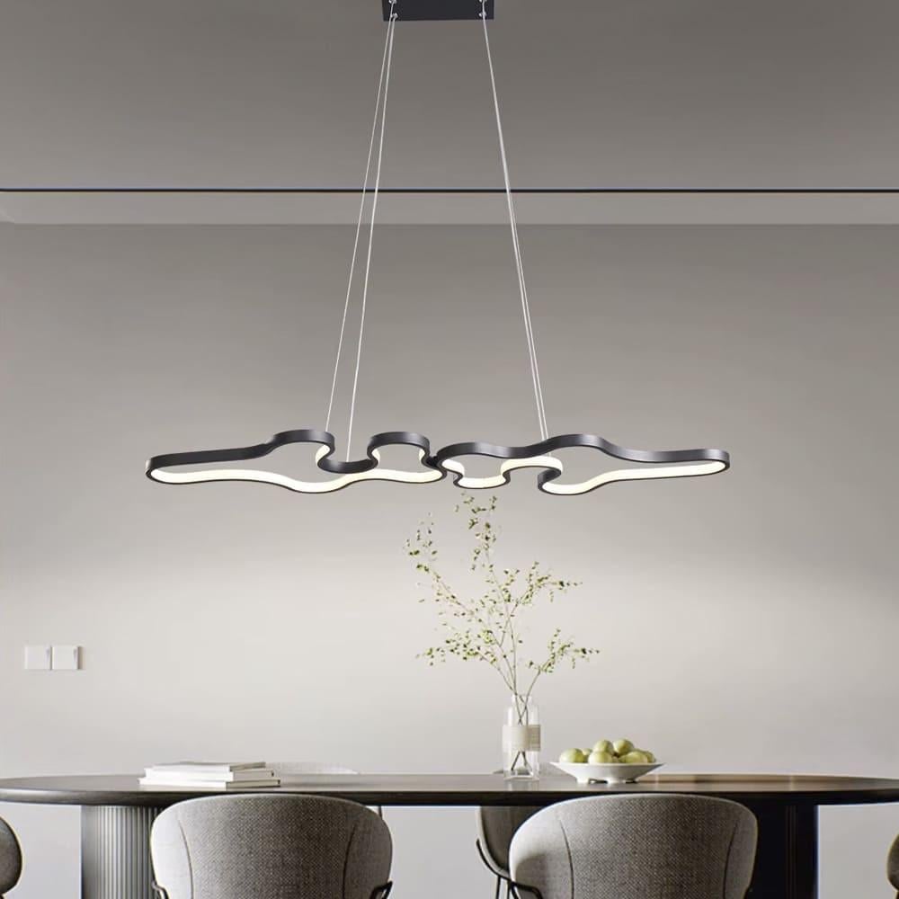 Люстра эффектная удлиненная в корпусе 98х31 см Черный (PCL005-1000 BK)