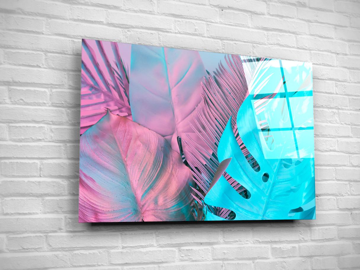 Картина на стекле NovellaPrint Тропические пальмовые листья 75х50 см (104.2)