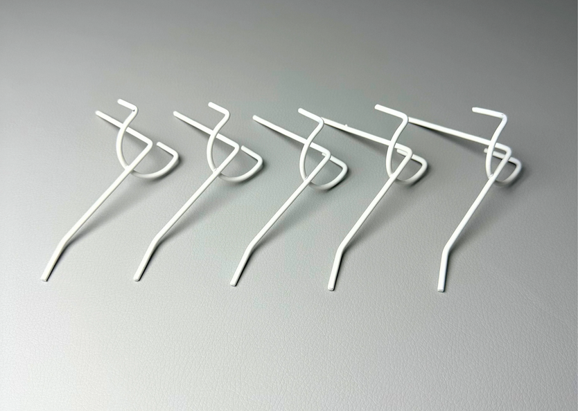 Крючки металлические для мудбордов одинарные 5 см 5 шт. Белый (88366м)