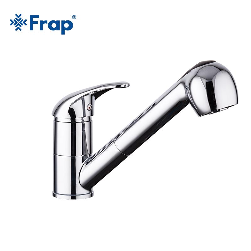 Змішувач для кухні Frap F6002-B 1035889 із висувною лійкою Хром (102300) Змішувач для кухні Frap F6002-B 1035889 із висувною лійкою Хром (102300)