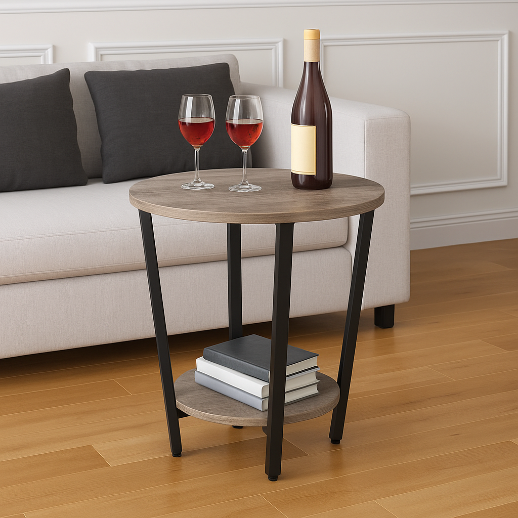 Журнальный столик EcoLoft IN-2005 Лофт 40х70 см Коричневый (22935855)