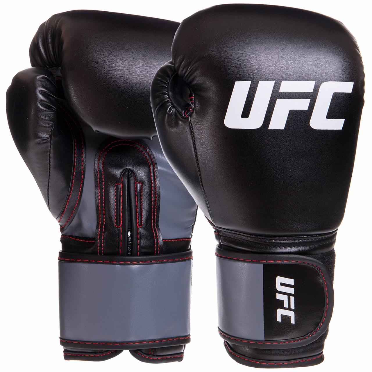 Боксерские перчатки UFC Boxing искусственная кожа 14 oz Черный (UBCF-75181)