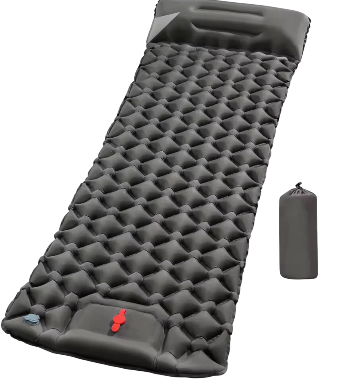 Каремат надувной туристический с подушкой Outdoor Sleeping со встроенным насосом Черный (27918909)