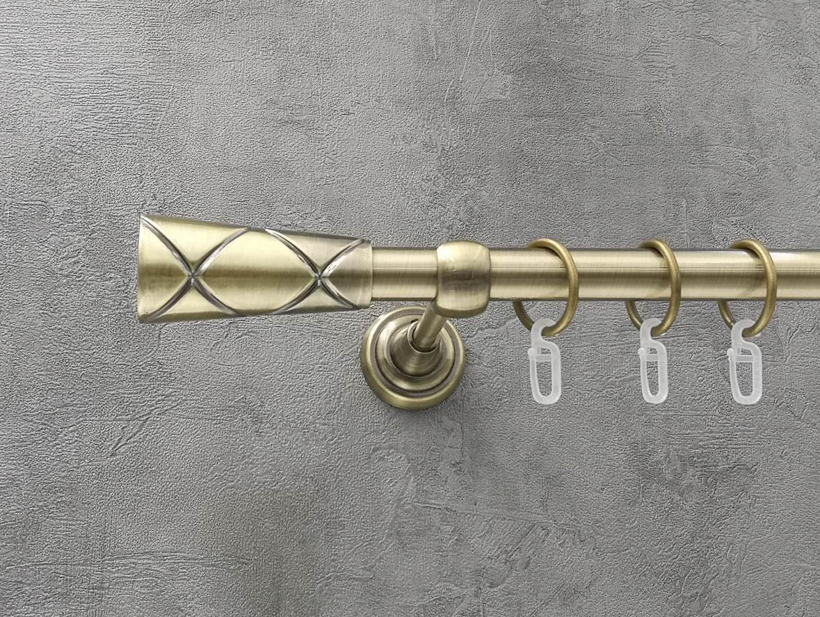 Карниз Quadrum Конус гладкая штанга одинарный открытый 19 мм 300 см Антик (46976203)