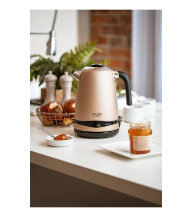 Електрочайник сталевий Adler з РК-дисплеєм та контролем температури 1,7 л Бежевий (28432301) - фото 2 Електрочайник сталевий Adler з РК-дисплеєм та контролем температури 1,7 л Бежевий (28432301) - фото 2