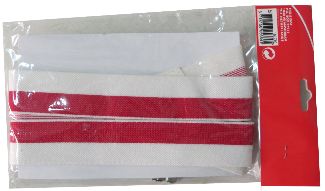 Подтяжки для брюк Free&Easy Polska широкие мужские Белый с красным - фото 5 Подтяжки для брюк Free&Easy Polska широкие мужские Белый с красным - фото 5