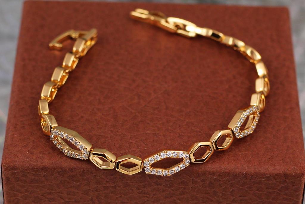 Браслет Xuping Jewelry Гистограмма 16,5 см 6 мм Золотистый (1855117582)