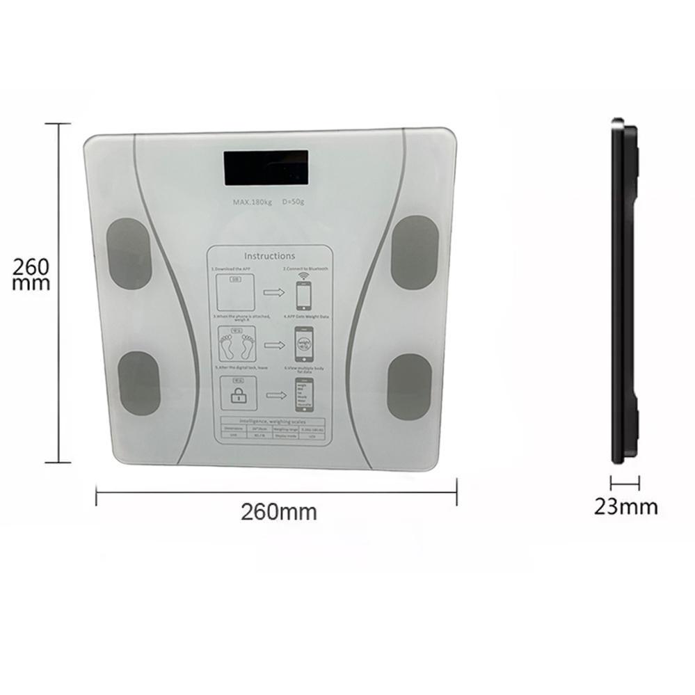 Розумні підлогові ваги Bluetooth Чорний (120.707) - фото 6 Розумні підлогові ваги Bluetooth Чорний (120.707) - фото 6