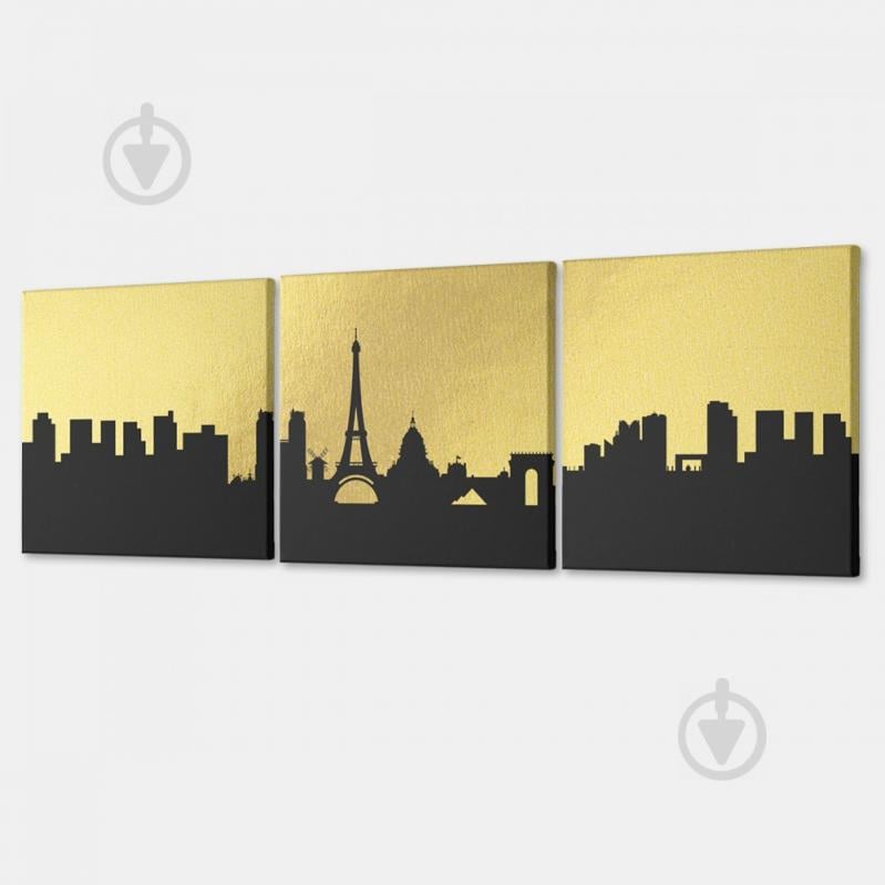 Модульная картина из трех частей Malevich Store 156x50 см Gold France (MK322406)