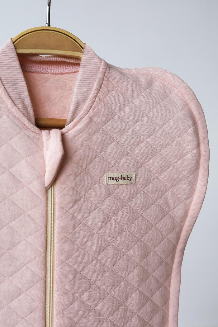 Пеленка-кокон с шапочкой Kappi MagBaby детская утепленная на молнии 0-3 мес. Розовый (4460) - фото 2