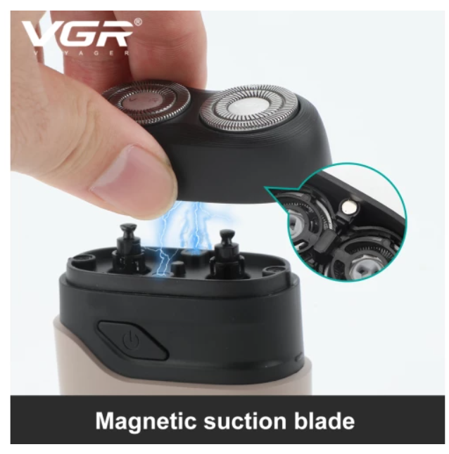 Електробритва VGR V-345 IPX7 Сірий (45694-V-345 GREY_295) - фото 3