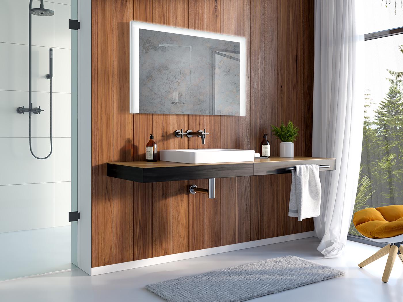 Зеркало Dim Dzerkal SPELA с LED-подсветкой 50х70 см (8817)