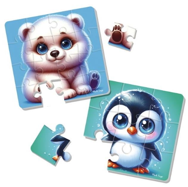 Пазлы мягкие VT1102-38 Медвежонок и пингвинок (4820234766987)