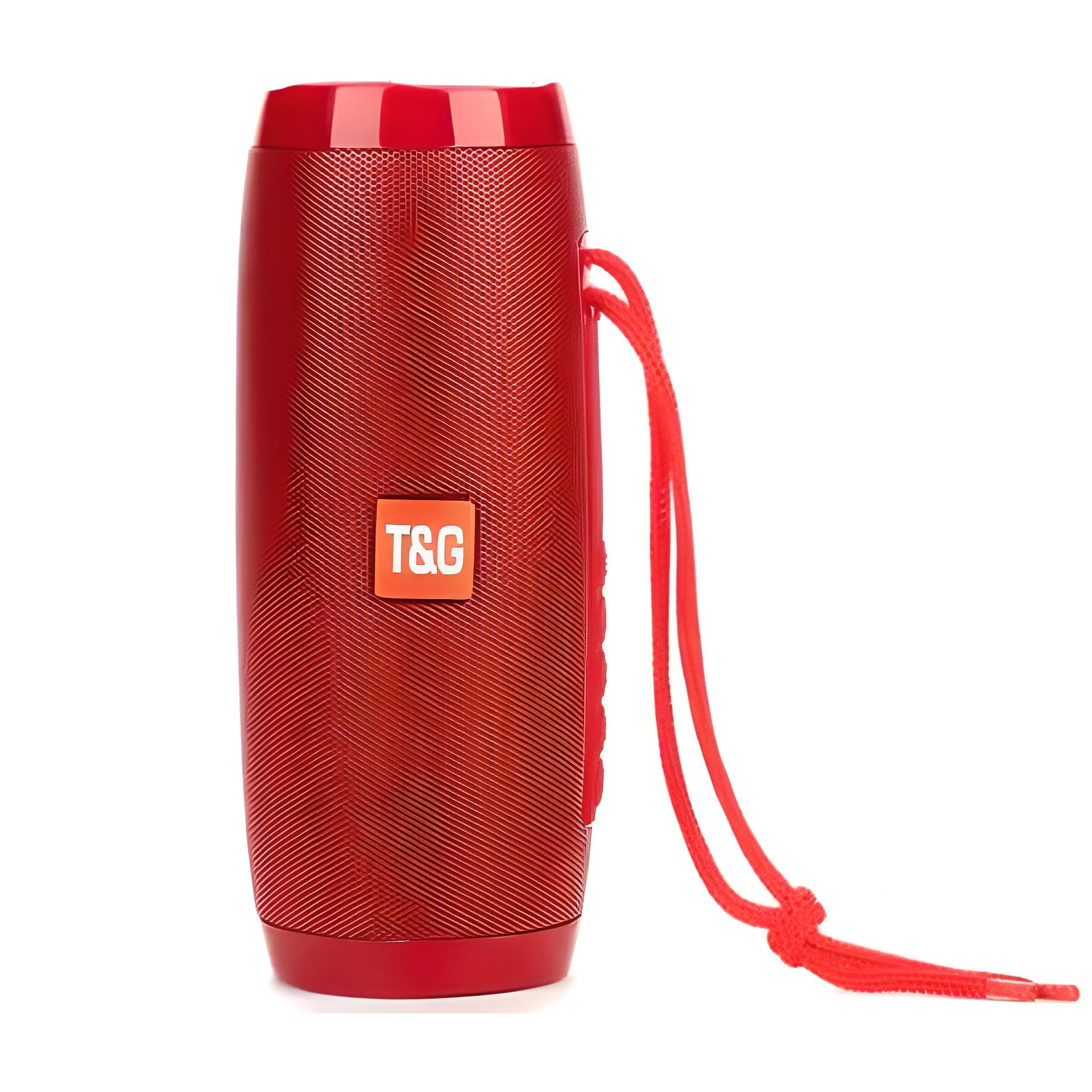 Портативная Bluetooth колонка TG-157 Pulse влагостойкая с подсветкой Красный