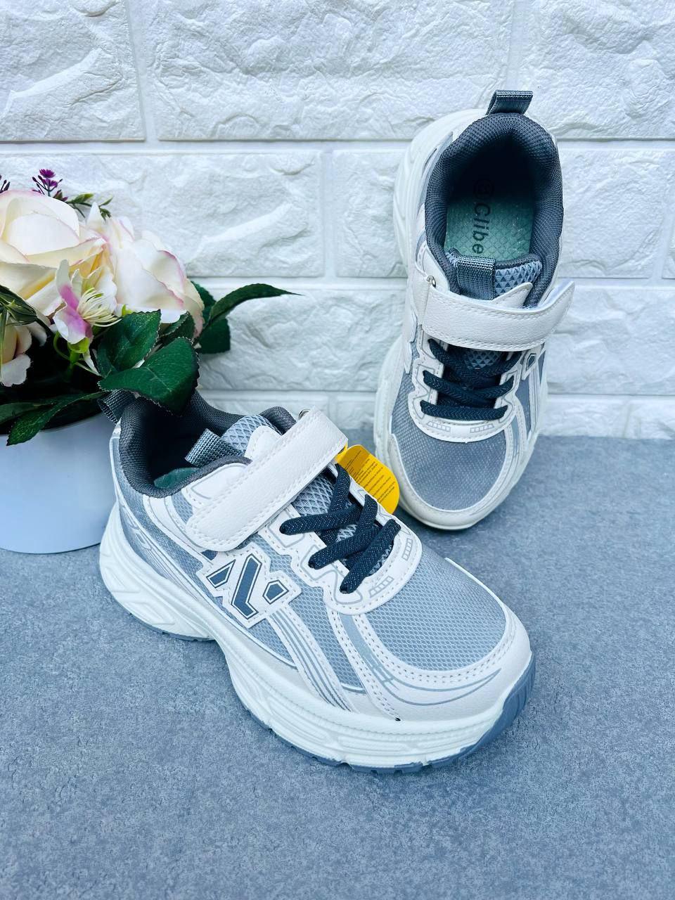 Кроссовки для мальчика Clibee 2033 р. 34 20,3 см Белый/Серый (2033-2)