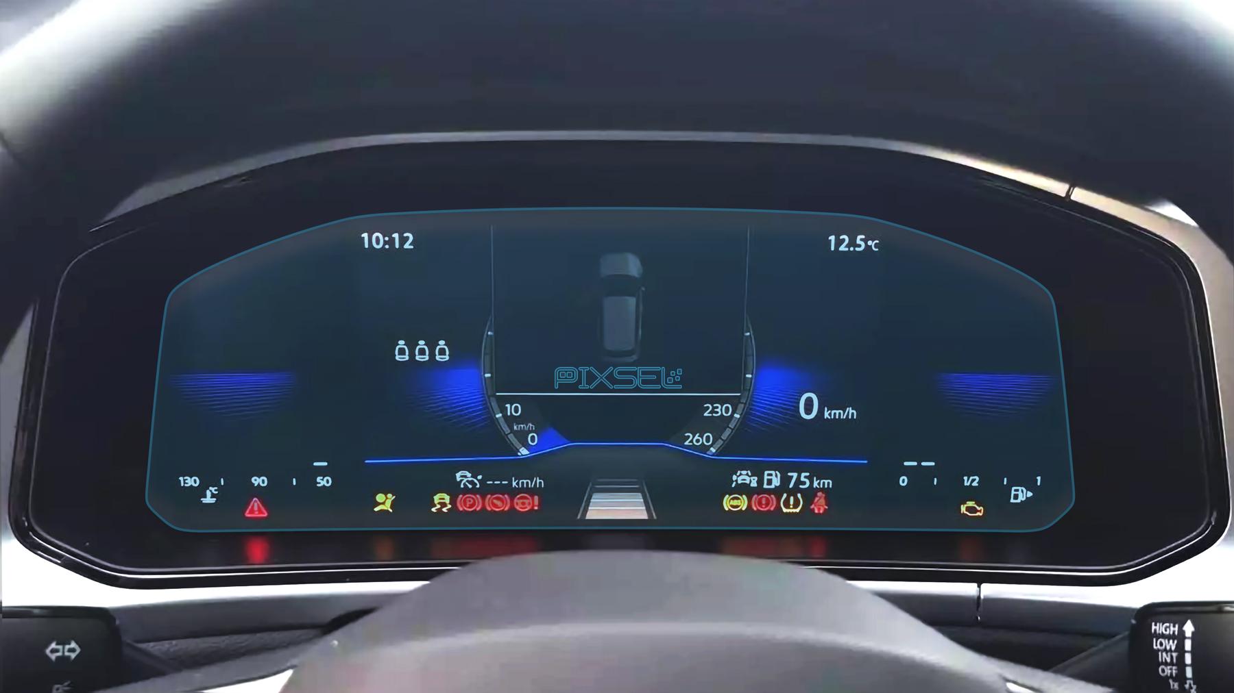 Защитное стекло Pixsel гибридное матовое на панель приборов Volkswagen T-ROC 12,7" 2023 Защитное стекло Pixsel гибридное матовое на панель приборов Volkswagen T-ROC 12,7" 2023