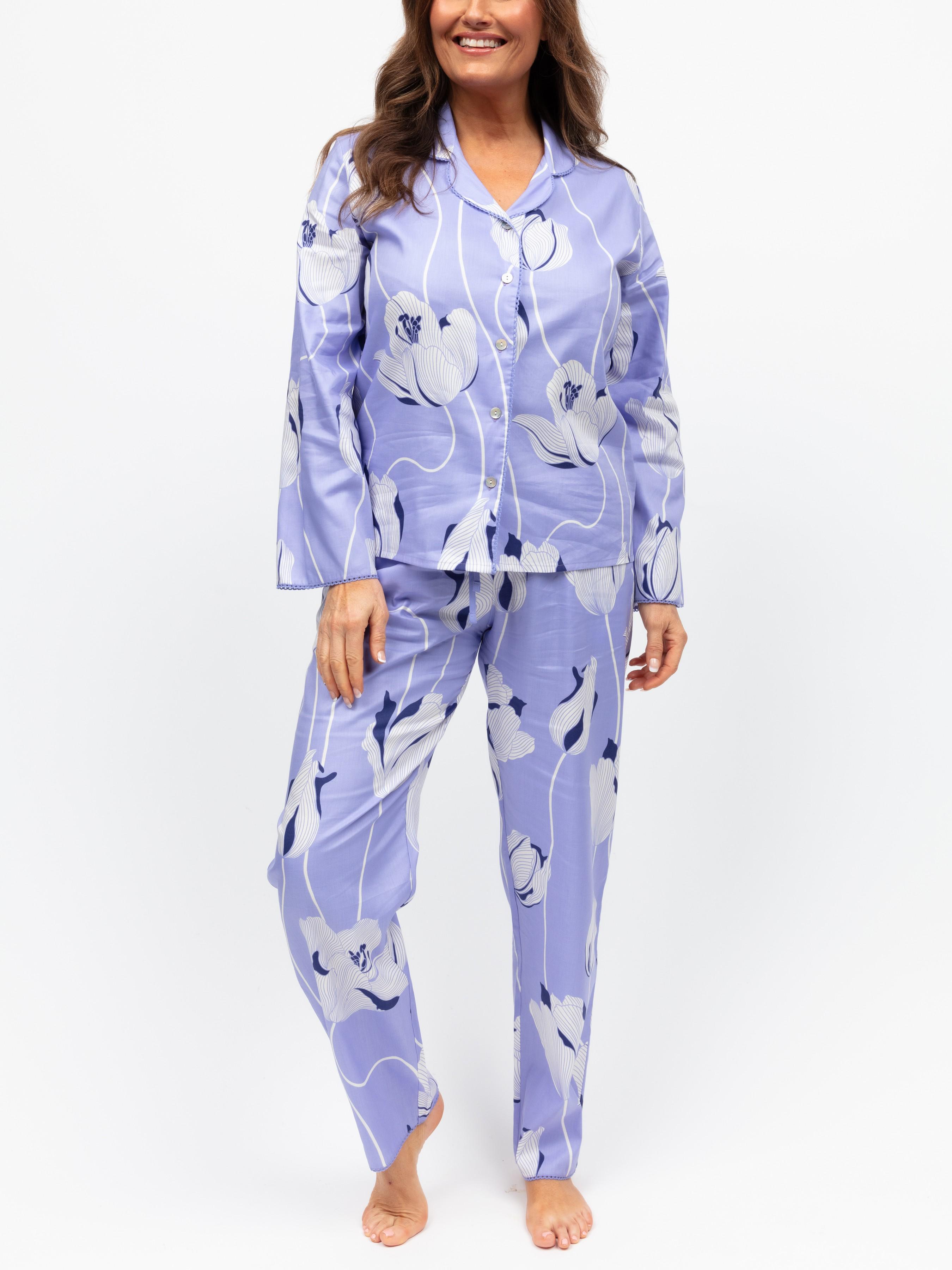 Пижама женская NORA ROSE Angelina 2207LIL с цветочным принтом XL (5051877620476)