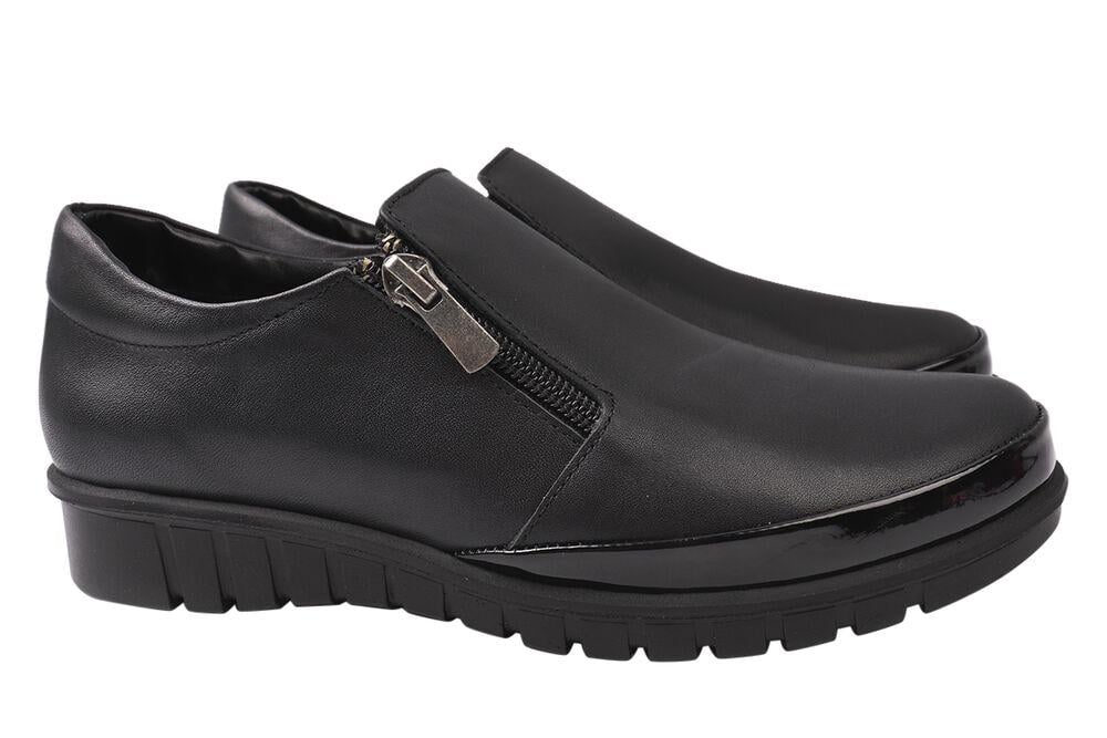 Туфли женские Mario Muzi из кожи на низком ходу р. 37 Черный (504-21DTC)