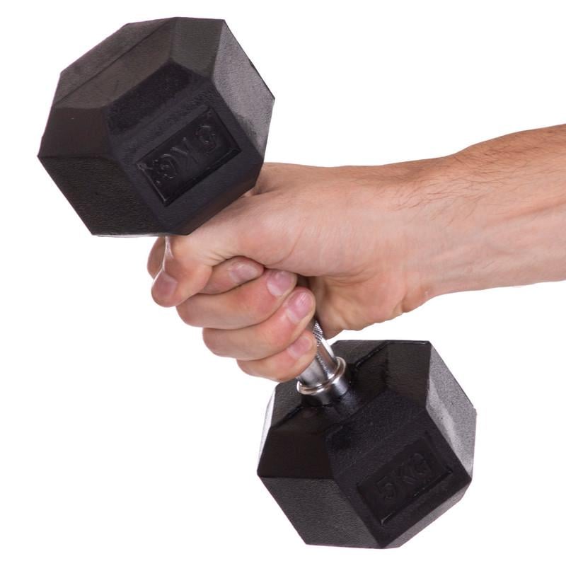 Гантель цільна шестигранна SP-Planeta SC-8013-5 1 шт. 5 кг (NA000507) - фото 4