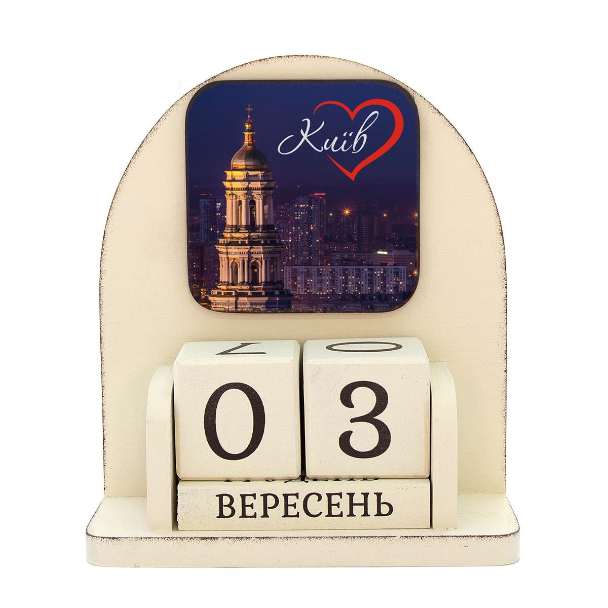 Настольный вечный календарь GrayCat "Київ" 16x14x9 см