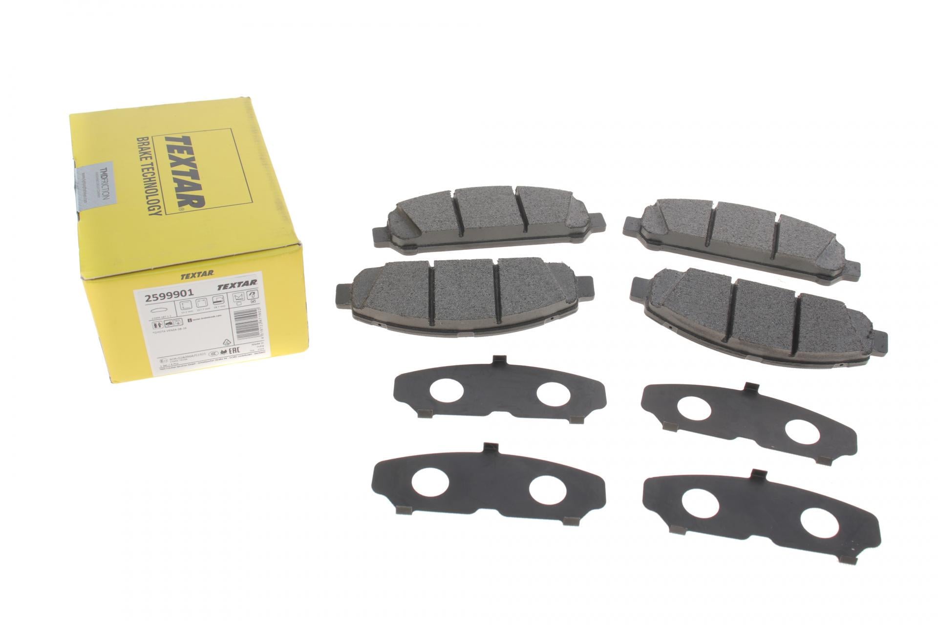 Колодки тормозные передние TEXTAR 2599901 Toyota Venza 2.7/3.5 08-16 Advics