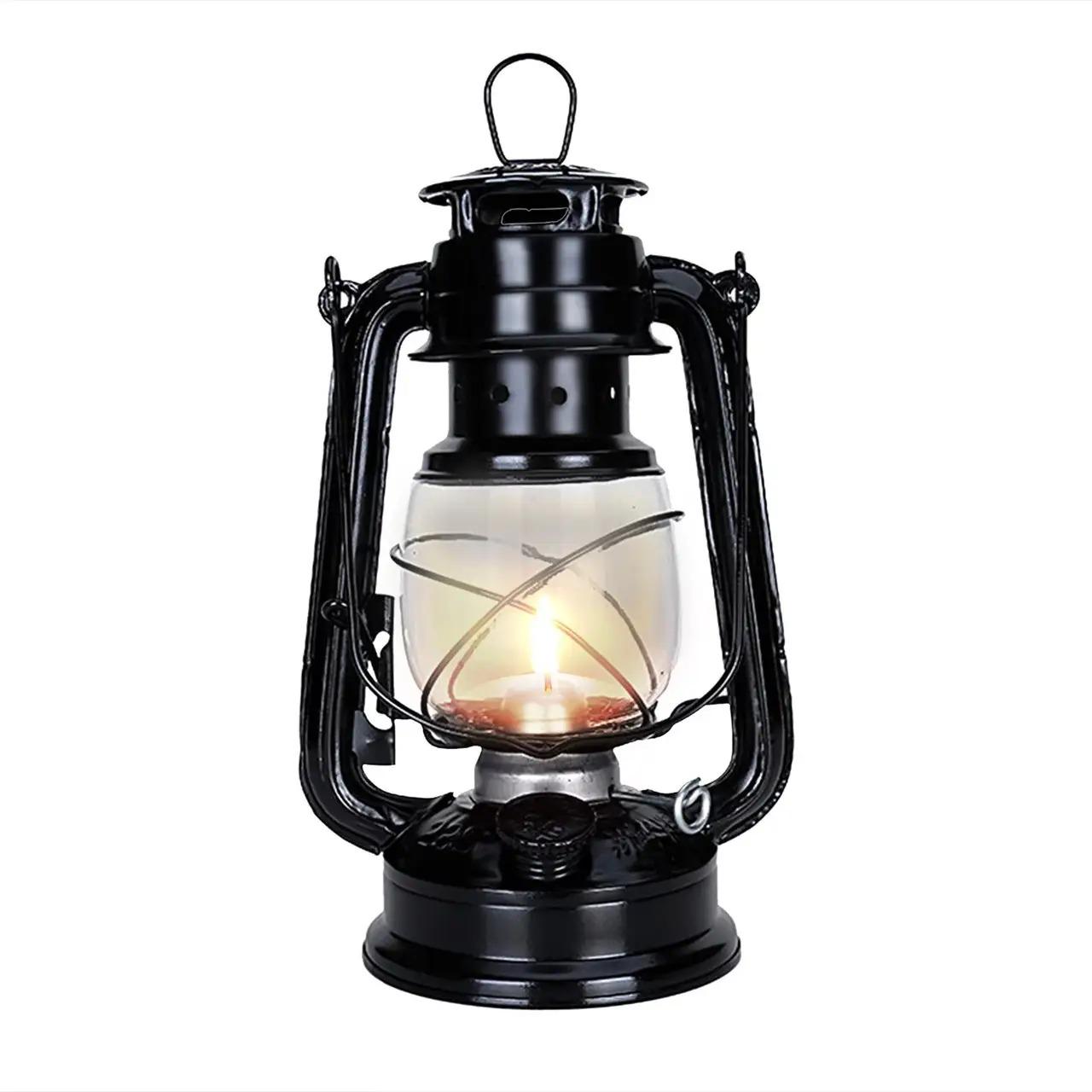 Керосиновая лампа Огонек с топлевом Metrox 400 мл 48 см Черный (5558)