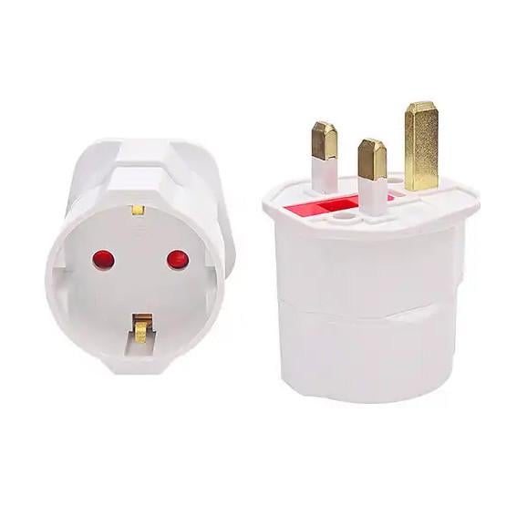Переходник под английскую розетку усиленый с предохранителем Белый (2026230849) - фото 3
