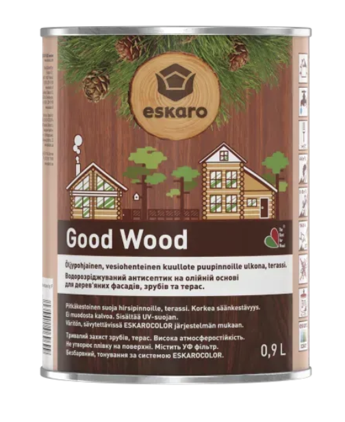 Масло антисептическое для деревянных срубов Eskaro GOOD WOOD 0,9 л (1702160593)