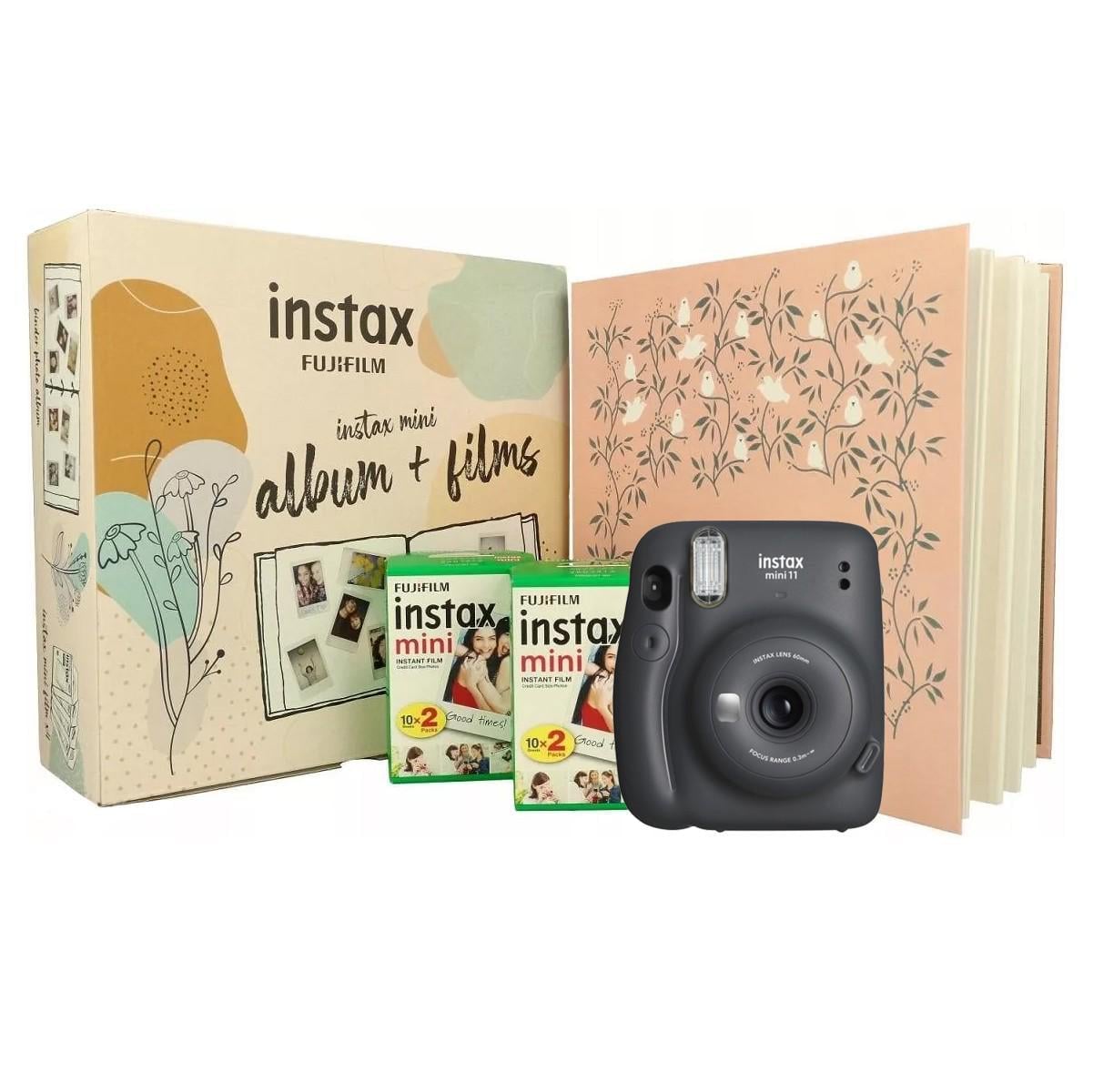 Камера моментальной печати Fujifilm Instax Mini 11 + Фотоальбом + Фотопленка 40 шт. Black