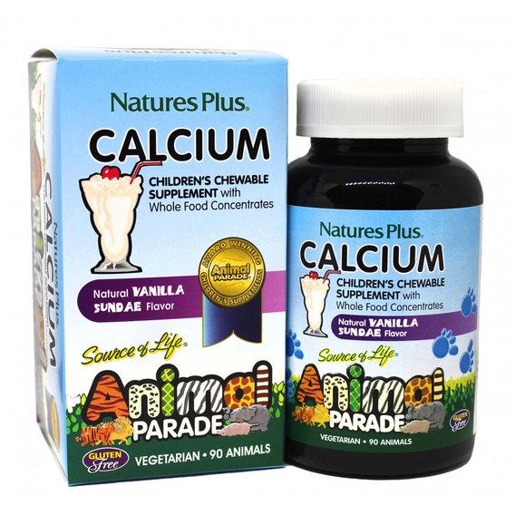 Мікроелемент Кальцій Nature's Plus Animal Parade Calcium sugar free 90 Chewable Tabs Vanilla