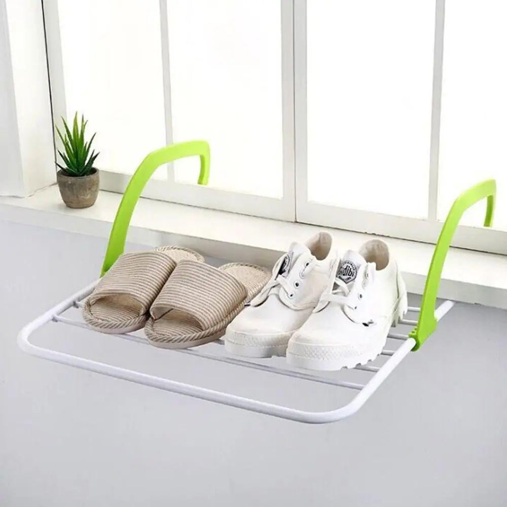 Сушилка для одежды на батарею съемная Fold Clothes Shelf металлическая 55х34 см Зеленый (opt-20299)