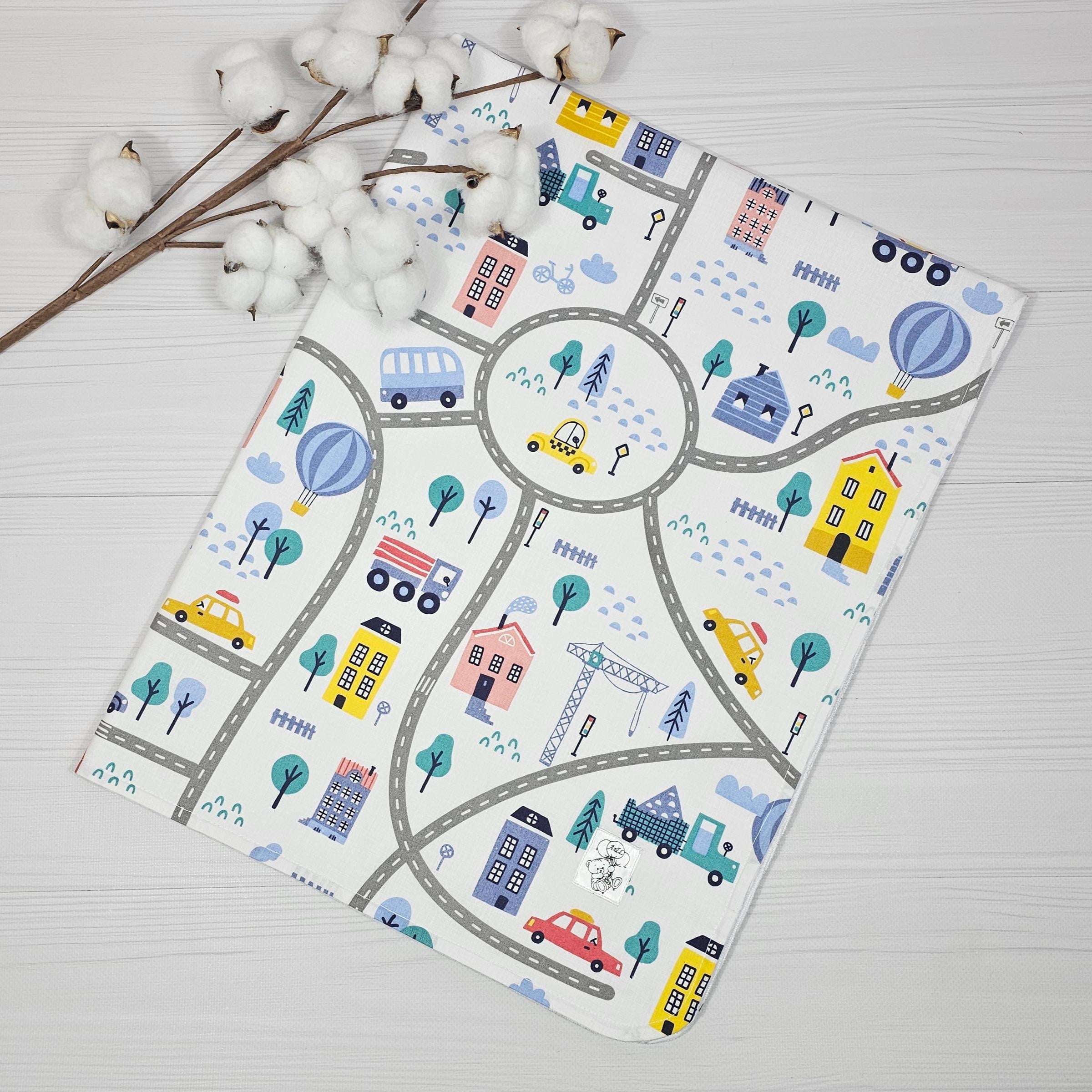 Пелюшка дитяча непромокаюча a.l.babybox Mini City 80х100 см Різнокольоровий (34032383)
