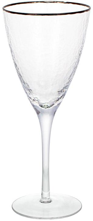 Набор фужеров Donna Ice бокалы для вина 370 мл стекло с серебряным кантом 4 шт. (BD-579-240)