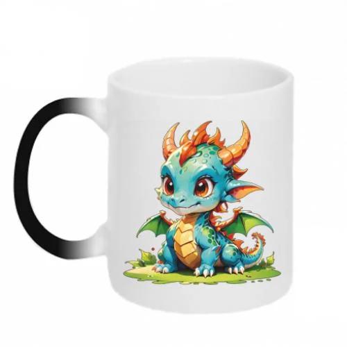 Чашка керамическая хамелеон Дракон символ 2024 320 мл Черно-белый (15983936-17-195199) Чашка керамическая хамелеон Дракон символ 2024 320 мл Черно-белый (15983936-17-195199)