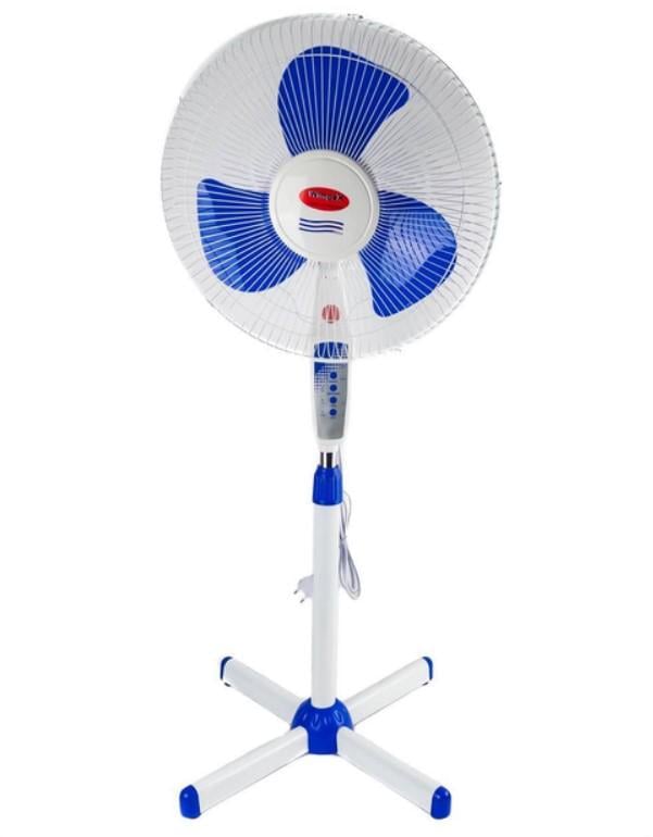 Вентилятор Wimpex WX-1603 R с пультом и таймером напольный Бело-синий (2104618592)