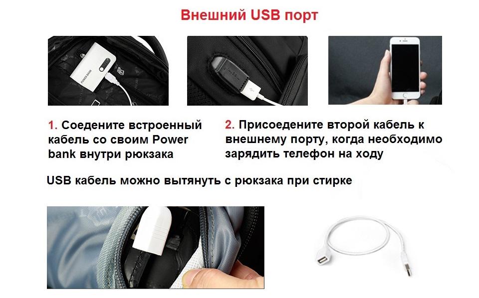 Рюкзак для ноутбука Tigernu T-B3399 15.6" USB - фото 10