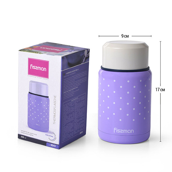 Термос пищевой Fissman 500 мл Лиловый (9643) - фото 2 Термос пищевой Fissman 500 мл Лиловый (9643) - фото 2
