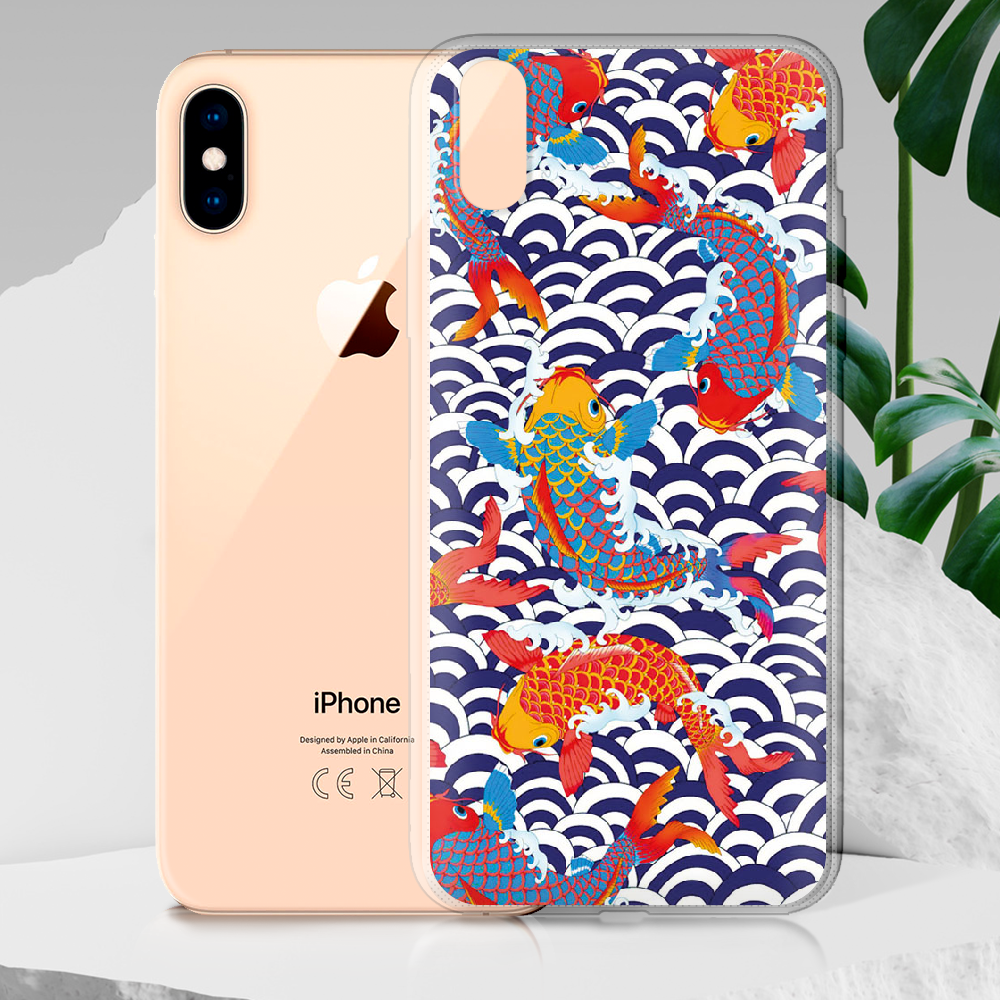 Чехол Boxface iPhone XS Max Koi Fish Прозрачный силикон (35321-up2477-35321) - фото 2