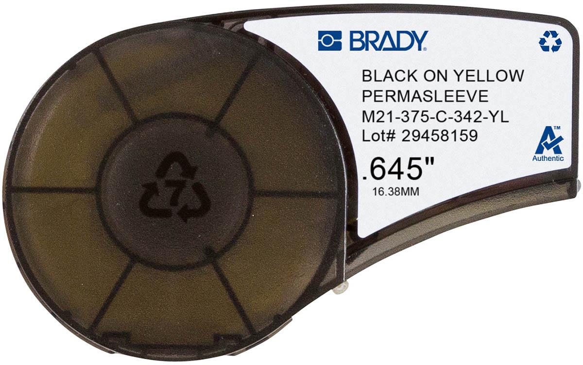 Термоусадочная трубка BRADY M21-375-C-342-YL для провода Ø3,18 8,13 мм Черный на желтом